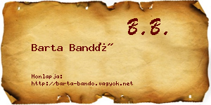 Barta Bandó névjegykártya